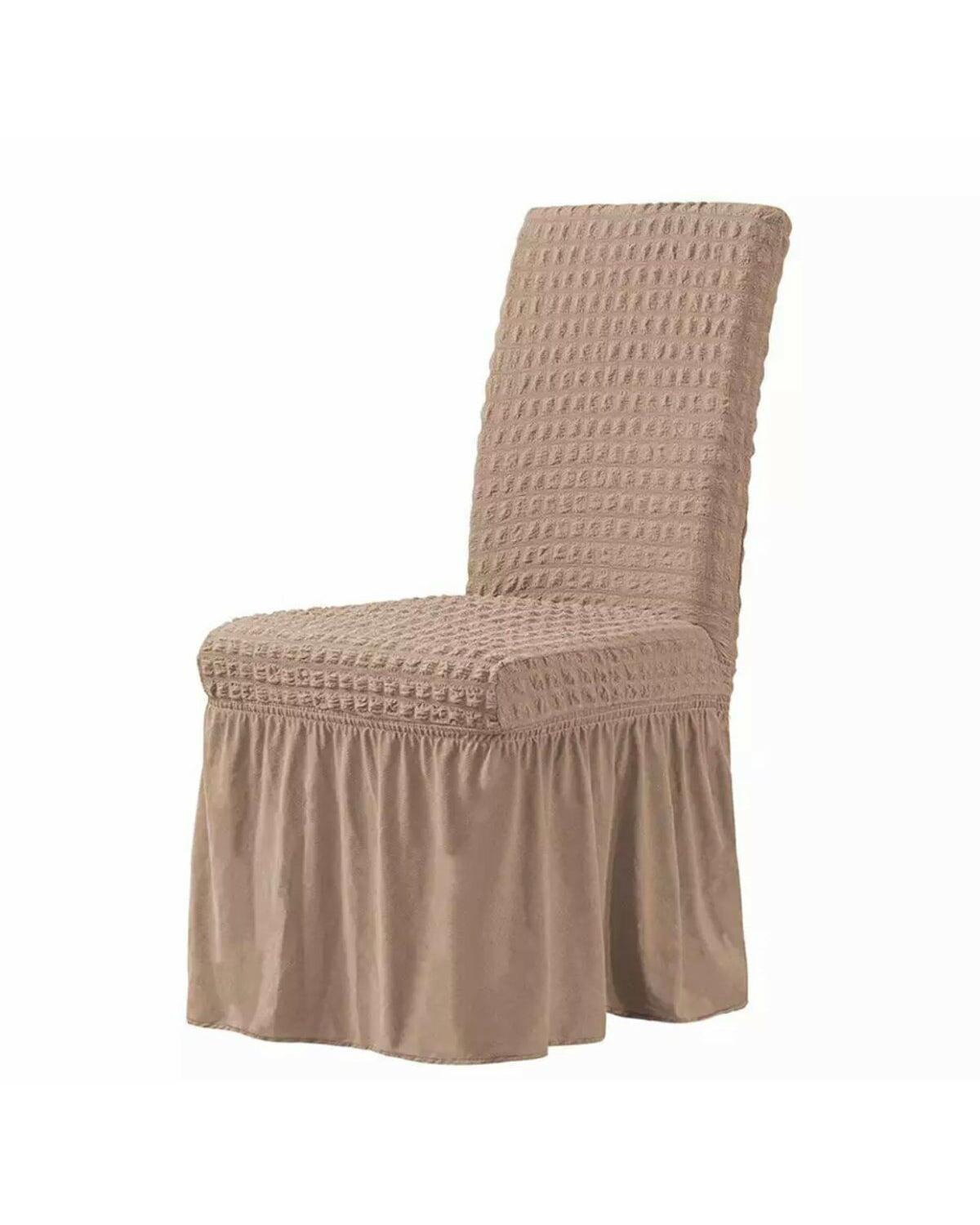 Housse Pour Chaises 6 Pièces avec jupe غطاء كراسي 6 قطع بشراشيف